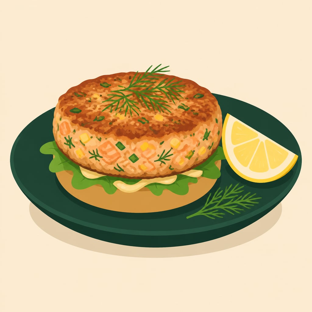 Made these tasty salmon burgers last night. It deserves another 💋from the 👩‍🍳